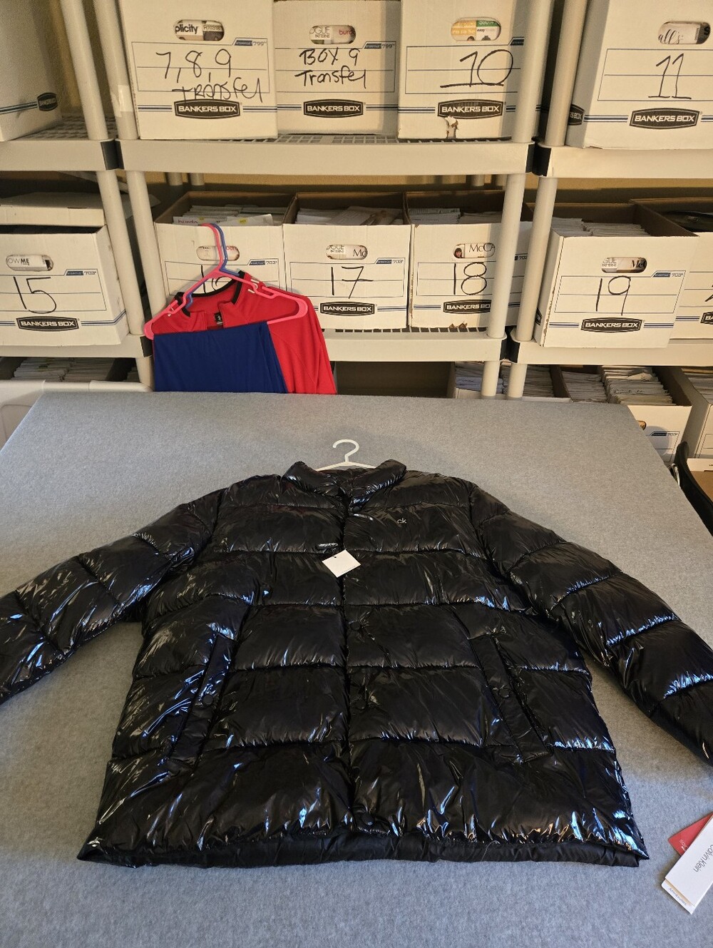 Calvin Klein Men’s Black Hooded Puffer Jacket Water Resistant Zip